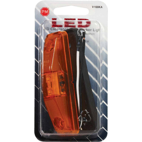Peterson 1-1/8 In. W. x 4-7/16 In. H. Compact Rectangular Amber