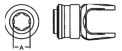 Tractor Yokes : Twist Lock Quick Disconnect 1-3/8 6 Spline Tractor Yokes : Twist Lock Quick Disconnect 1-3/8 6 Spline