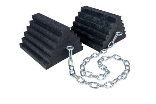 Double Chock Block 8" x 7-3/4" x 5" with 3' Chain Double Chock Block 8" x 7-3/4" x 5" with 3' Chain
