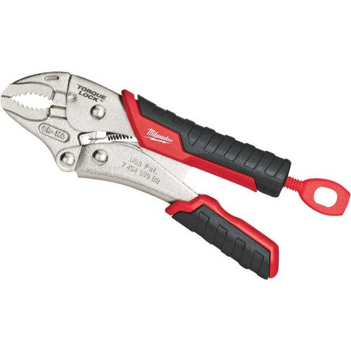 Milwaukee Torque Lock 5 In. Curved Jaw Overmold Grip Locking Pliers Milwaukee Torque Lock 5 In. Curved Jaw Overmold Grip Locking Pliers