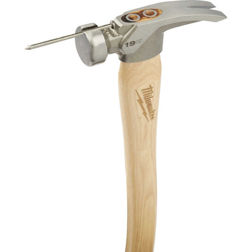 Milwaukee 19 Oz. Smooth-Face Framing Hammer with Hickory Handle