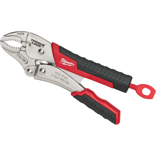 Milwaukee Torque Lock 7 In. Curved Jaw Overmold Grip Locking Pliers Milwaukee Torque Lock 7 In. Curved Jaw Overmold Grip Locking Pliers