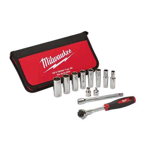 Milwaukee Standard 3/8 In. Drive 6-Point Ratchet & Socket Set Milwaukee Standard 3/8 In. Drive 6-Point Ratchet & Socket Set