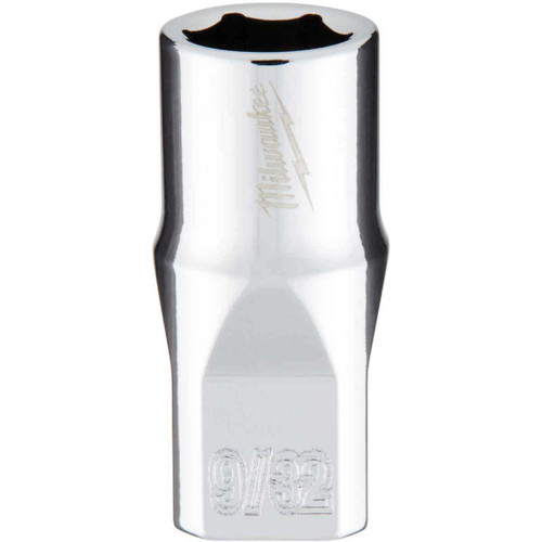 Milwaukee 1/4 In. Drive 9/32 In. 6-Point Shallow Standard Socket with FOUR FLAT Sides Milwaukee 1/4 In. Drive 9/32 In. 6-Point Shallow Standard Socket with FOUR FLAT Sides