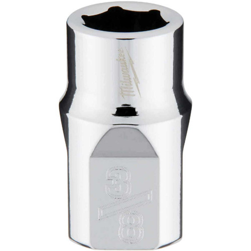 Milwaukee 3/8 In. Drive 3/8 In. 6-Point Shallow Standard Socket with FOUR FLAT Sides Milwaukee 3/8 In. Drive 3/8 In. 6-Point Shallow Standard Socket with FOUR FLAT Sides