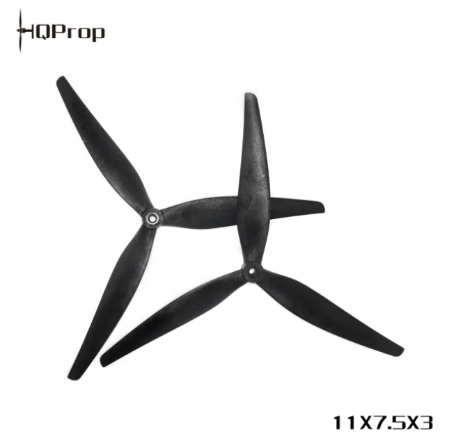 Propellers HQ MacroQuad Prop 11X7.5X3(2CW+2CCW) Black-Glass Fiber Reinforced Nylon