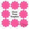 Peony Paper Flower Template - Catching Colorflies
