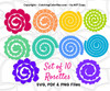 Rolled Rosette Flower Templates