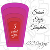Set of 3 Flower Templates- Sarah, Everly, & Priscilla Style Templates