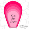 Set of 2 Paper Flower Templates- Everly & Priscilla Style