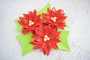 Small Holly Style Poinsettia Paper Flower Template