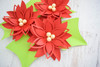 Small Holly Style Poinsettia Paper Flower Template