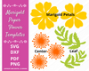 Marigold Paper Flower Templates