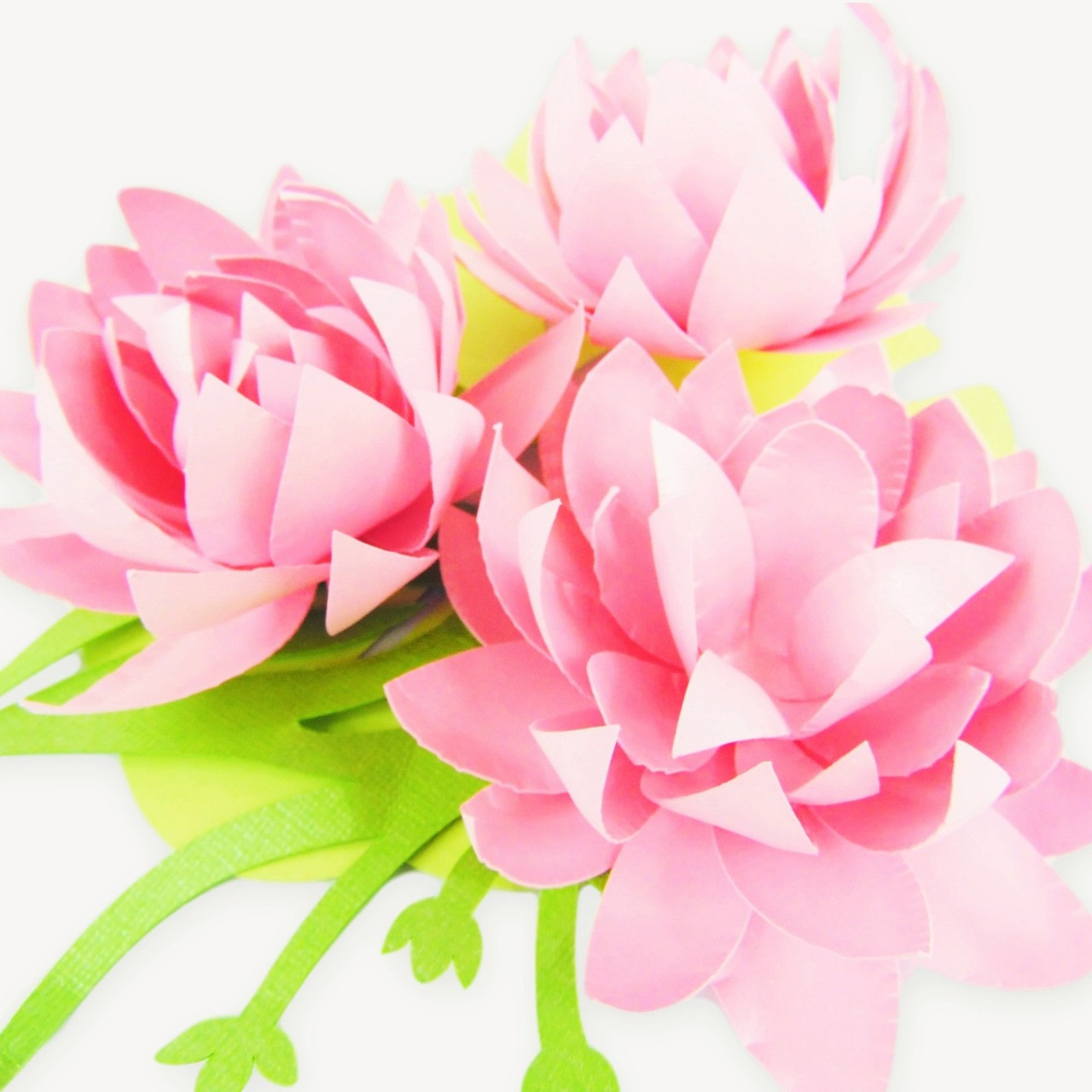 lotus style paper flower templates catching colorflies