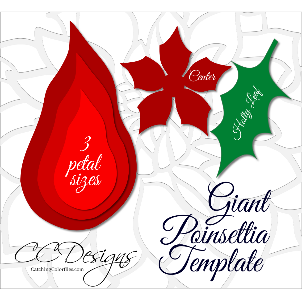 Poinsettia Flower Template - Catching Colorflies poinsettia-flower-template-catching-colorflies