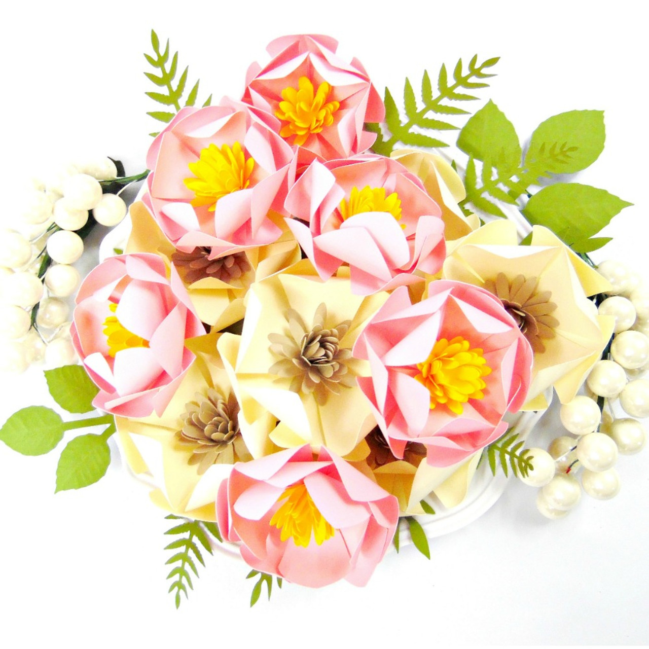 Magnolia Paper Flower Template - FancyBloom