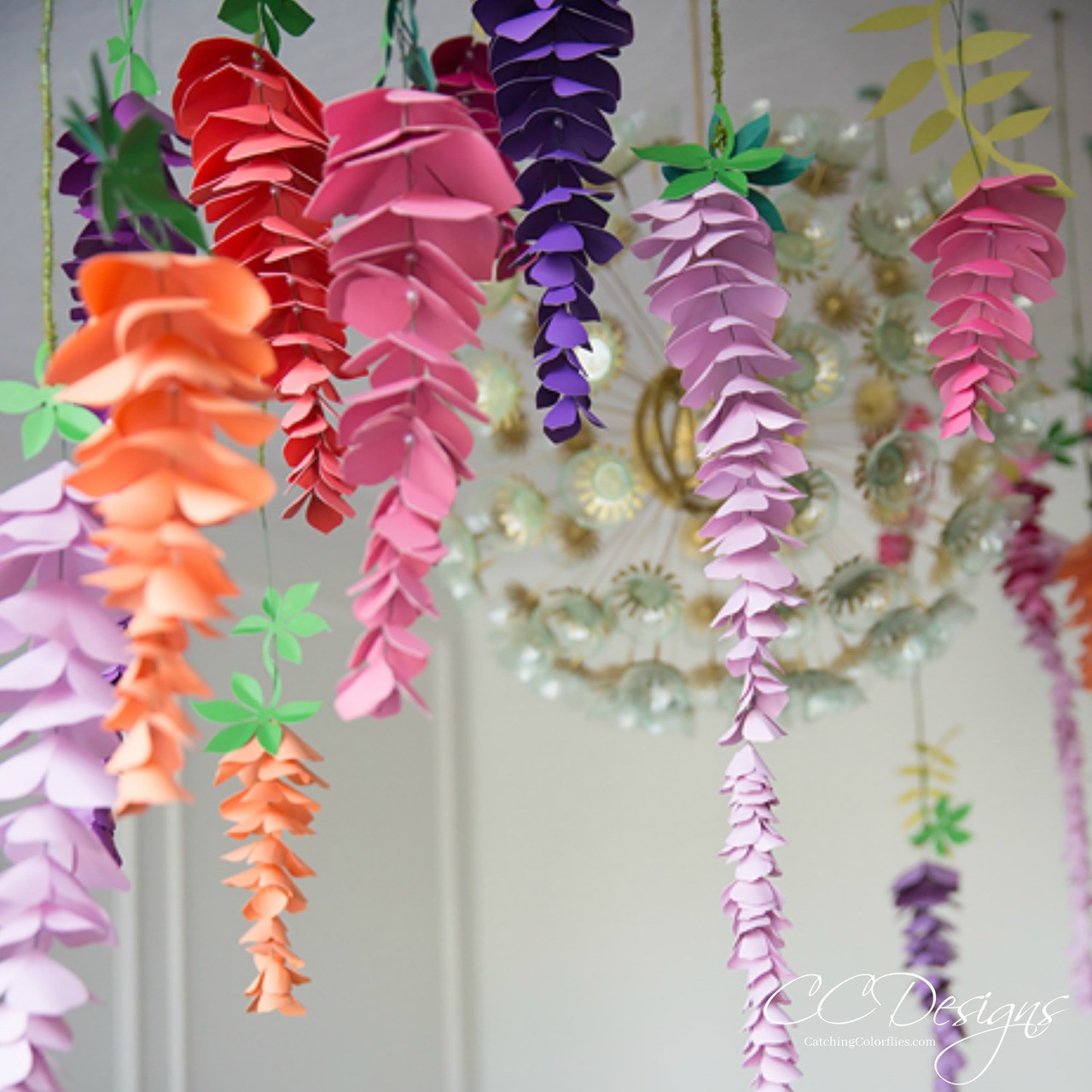 how to make hanging paper flowers