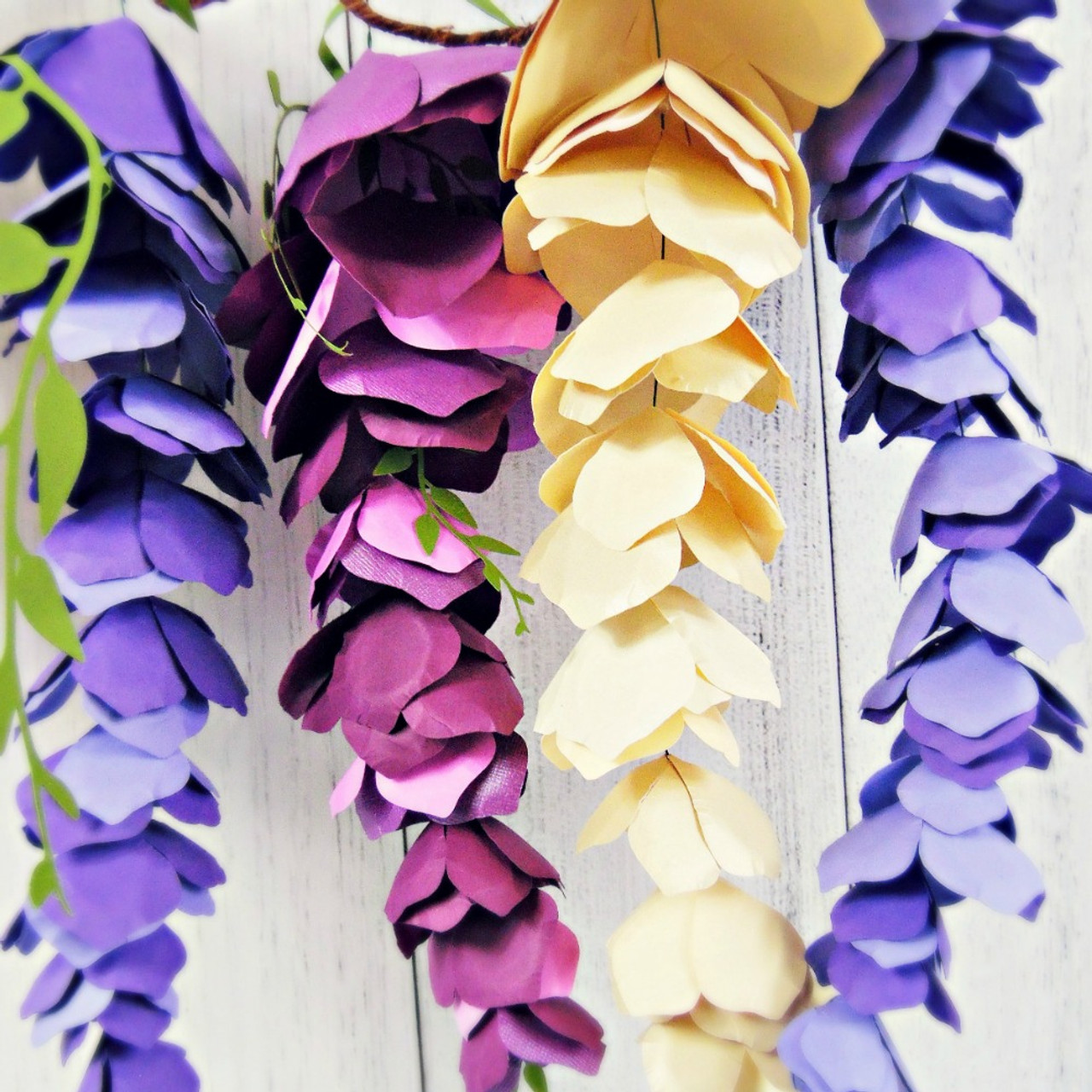 Hanging Paper Wisteria Flower Templates Catching Colorflies