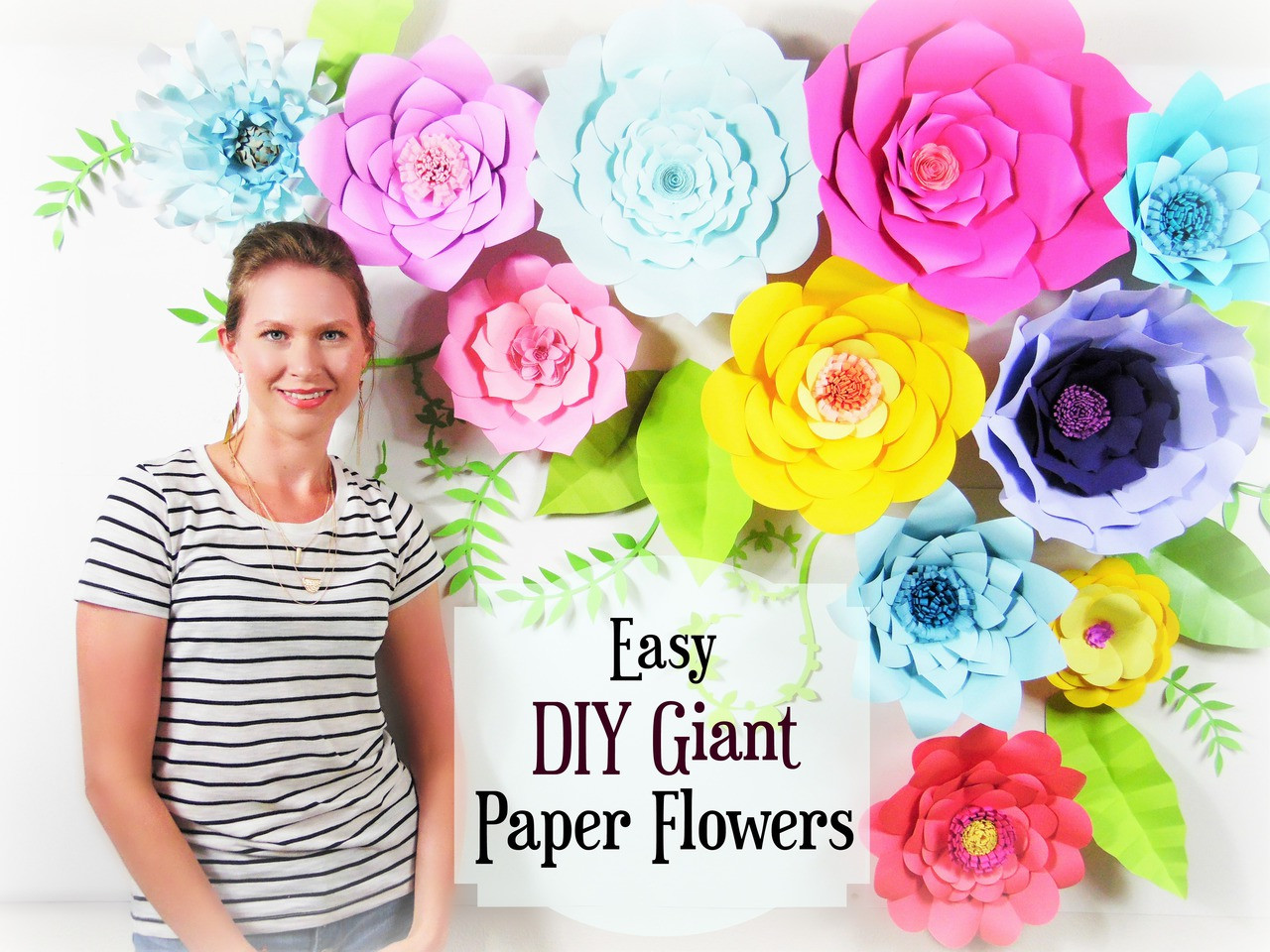 Set of 5 Giant Flower Templates- DIY Paper Flower Wall - Catching Colorflies set-of-5-giant-flower-templates-diy-paper-flower-wall-catching-colorflies