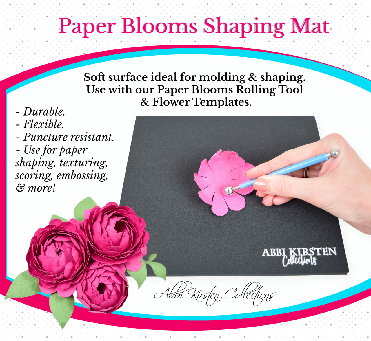 Paper Blooms Shaping Mat & Rolling Tool Kit by Catching Colorflies