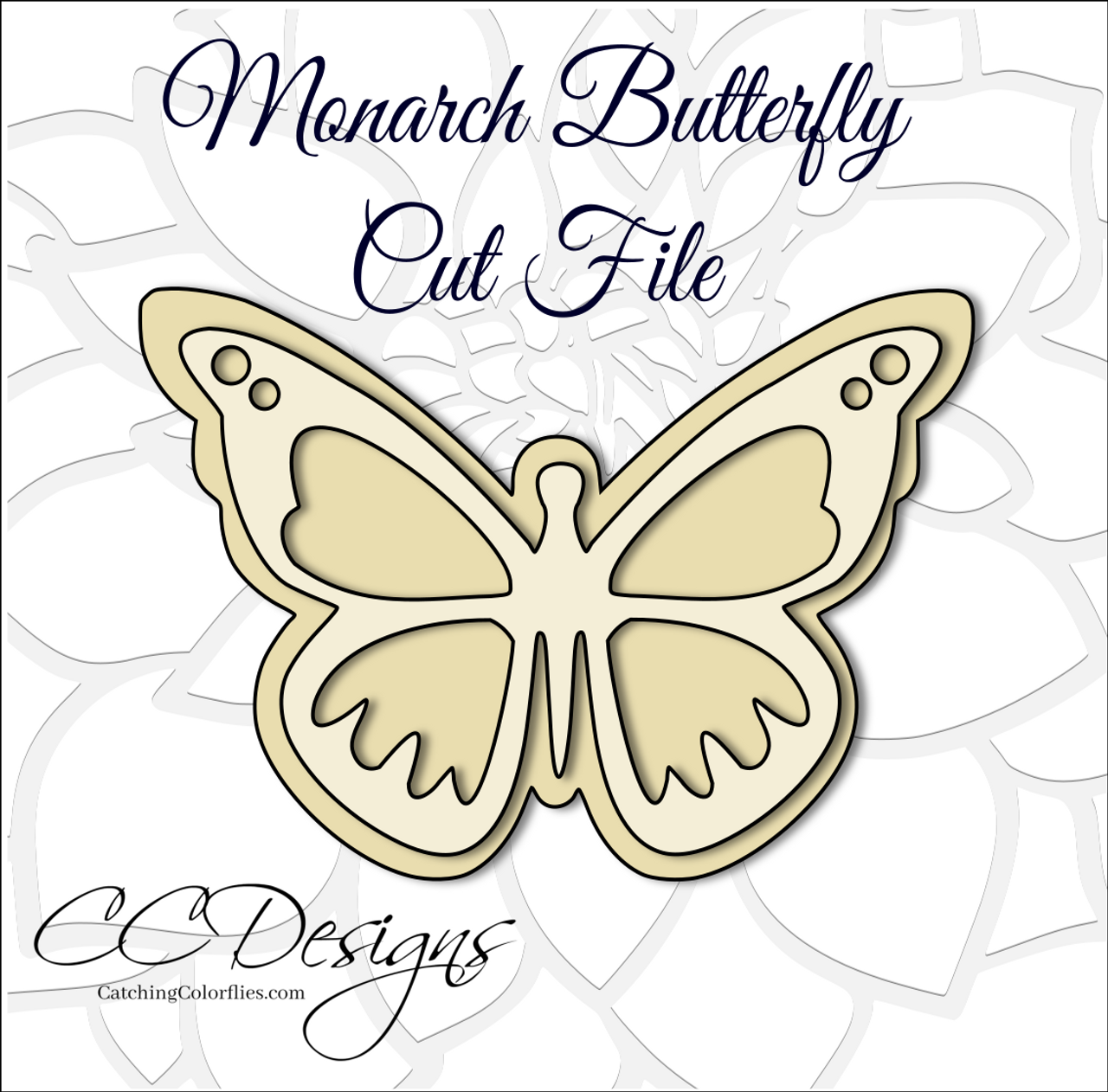 Monarch Butterfly SVG Cut File and PDF Template - Catching ...