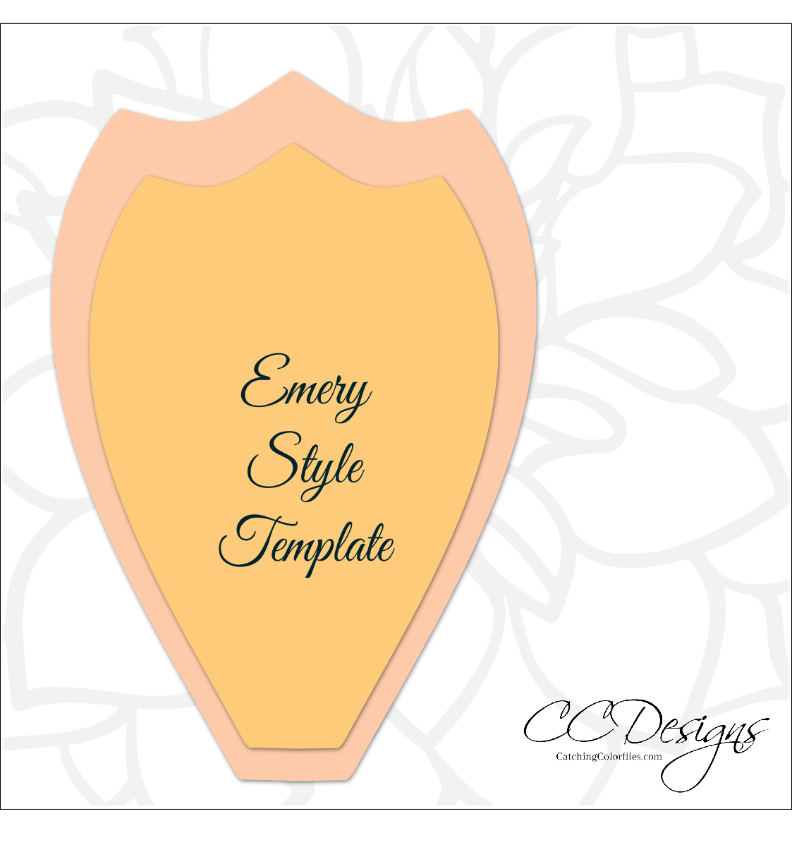 Set of 5 Large Giant Flower Templates - Catching Colorflies