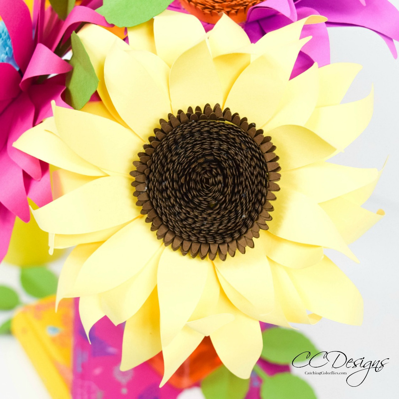 Free Free 121 Sunflower Paper Flower Svg SVG PNG EPS DXF File