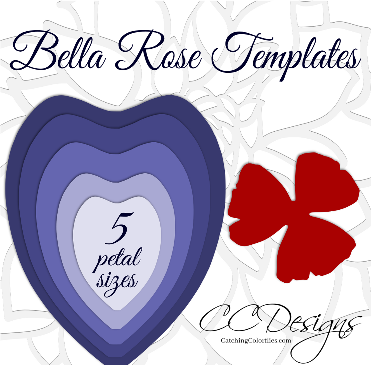 5 petal flower template