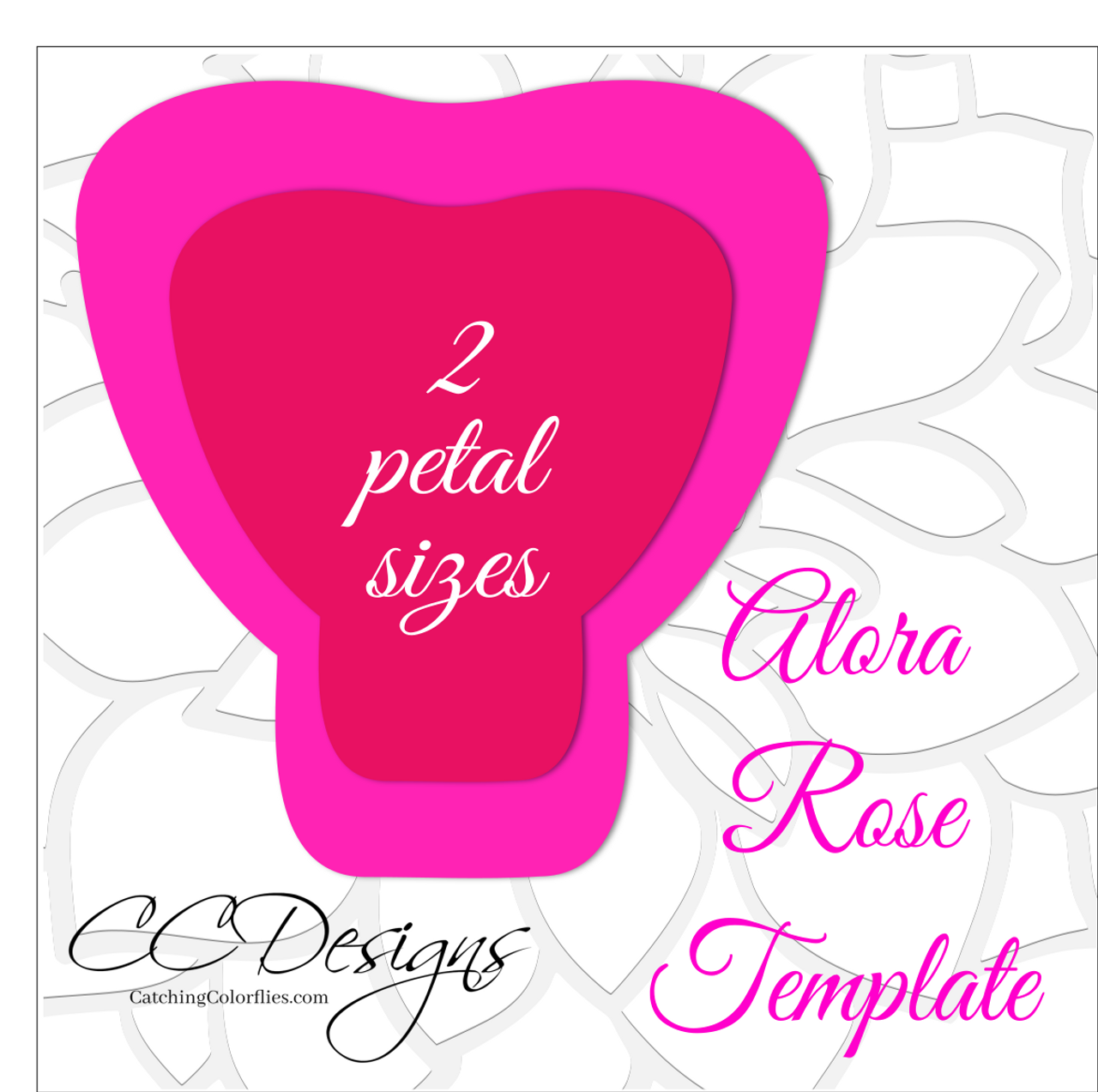 rose petal template printable