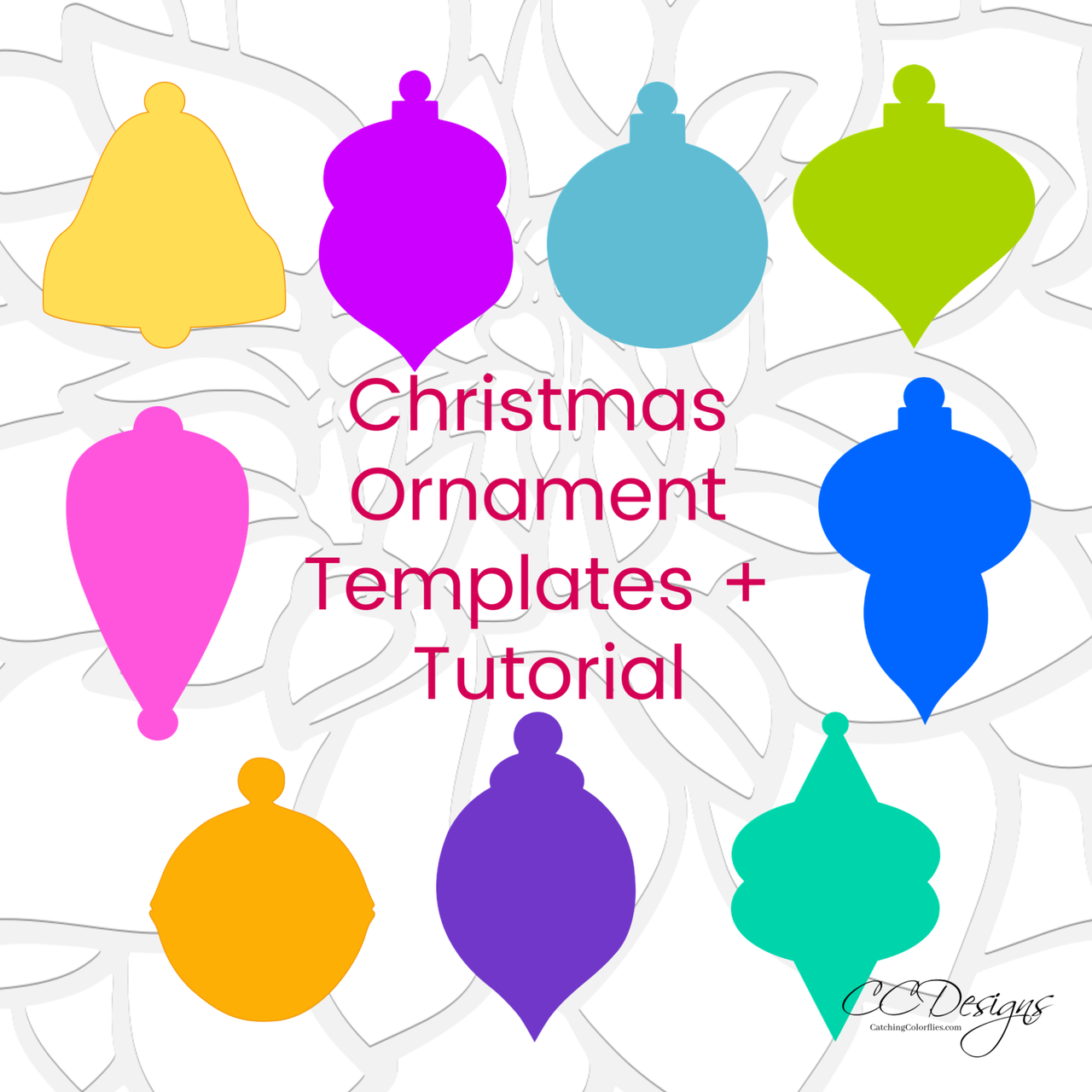 3D Paper Christmas Ornament Templates Set Of 9 Catching Colorflies