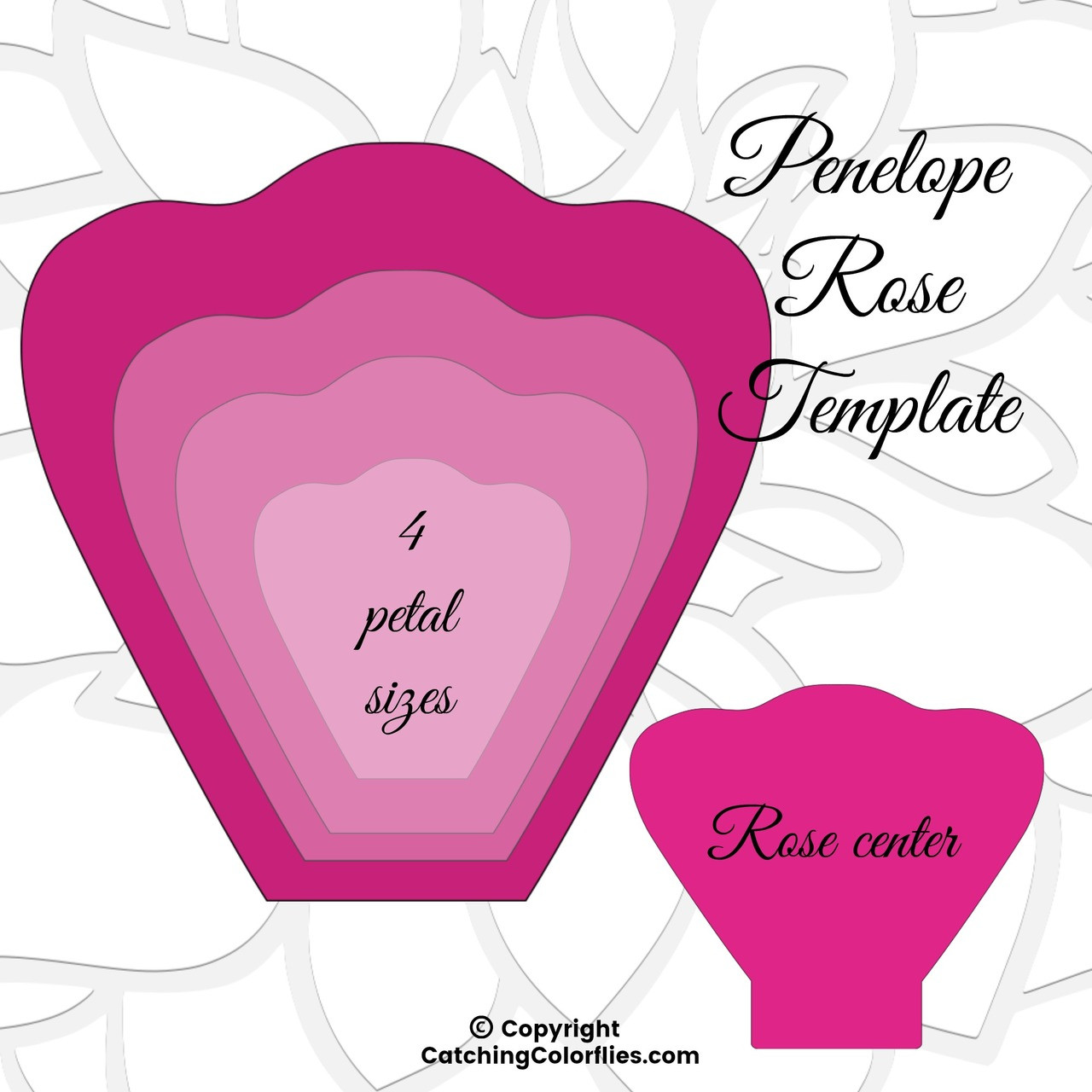 Free Free 197 Svg Printable Free Rose Paper Flower Template Pdf SVG PNG EPS DXF File