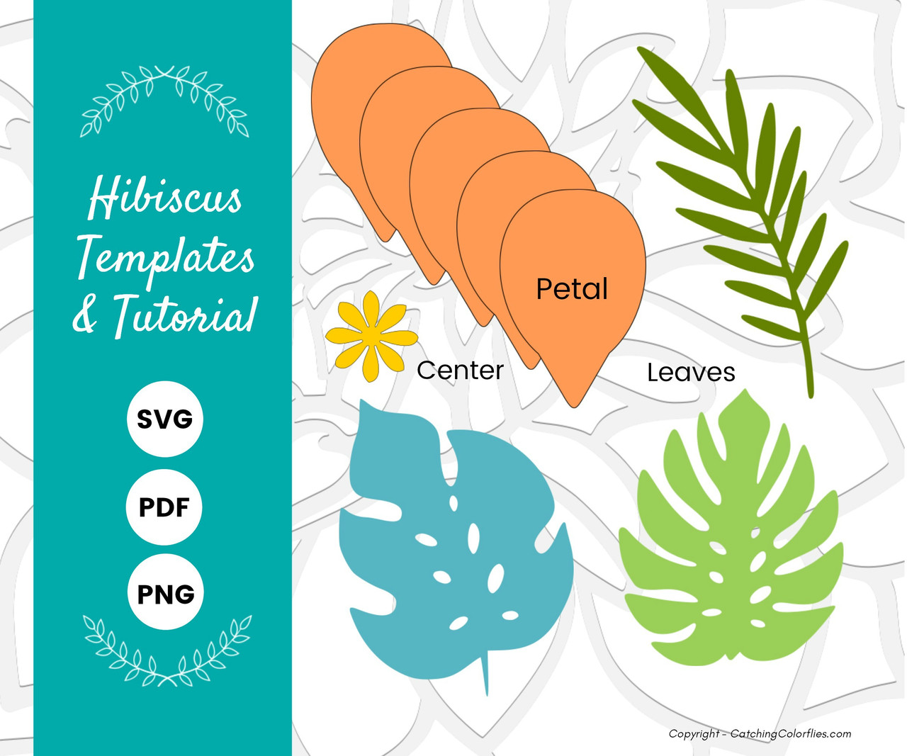 Hibiscus Crepe Flower Templates - Catching Colorflies hibiscus-crepe-flower-templates-catching-colorflies