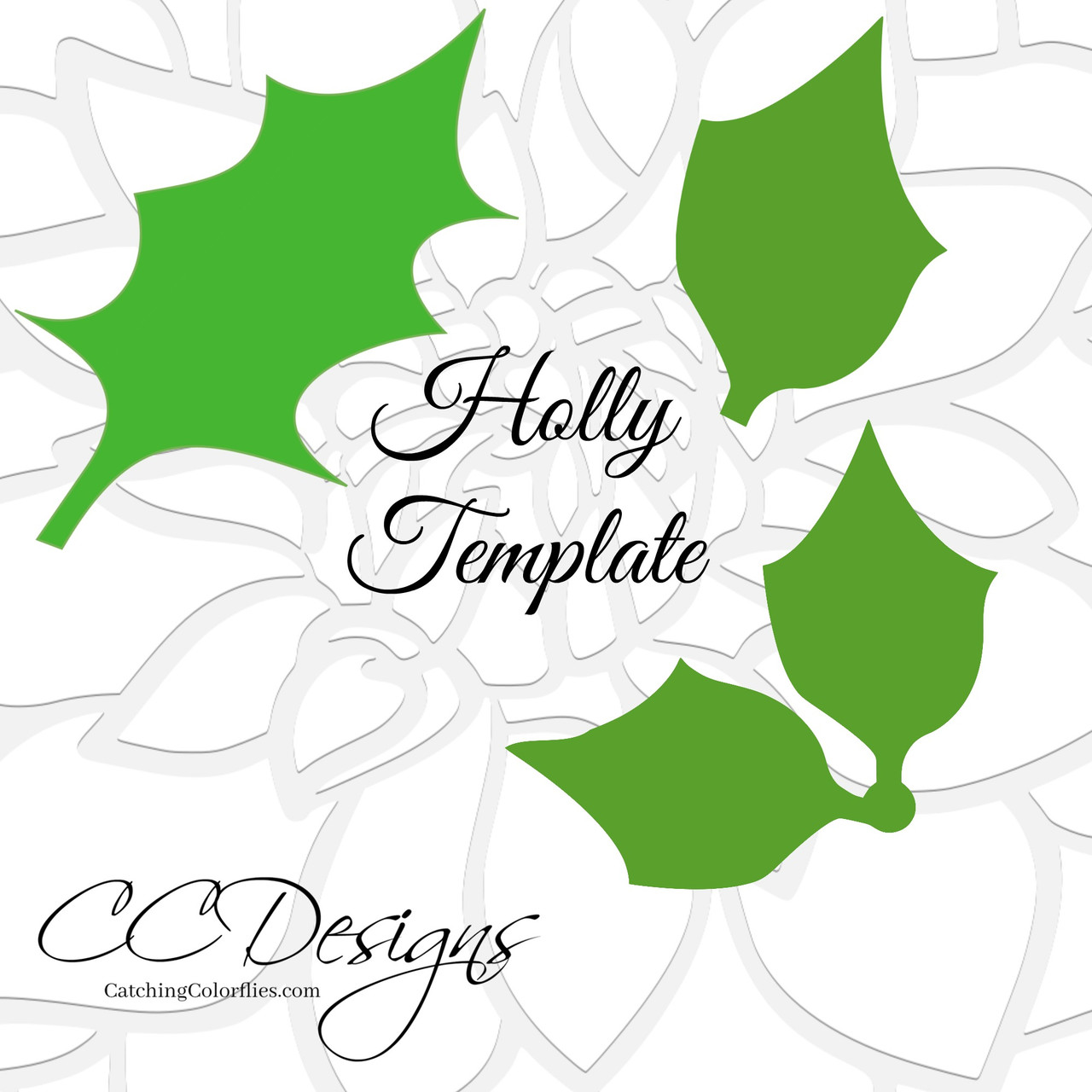 Snowy and Mistletoe Poinsettia Flowers Set of Two Templates - Catching Colorflies snowy-and-mistletoe-poinsettia-flowers-set-of-two-templates-catching-colorflies