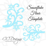 Giant Snowflake Template - Catching Colorflies