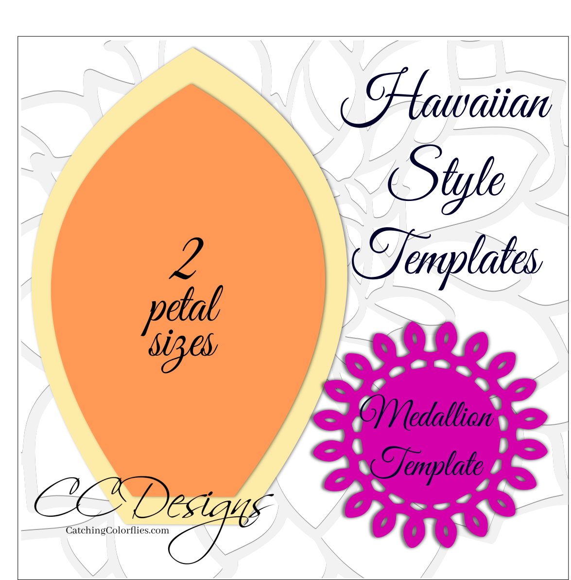 Hawaiian Paper Flower Templates & Tutorial Catching Colorflies