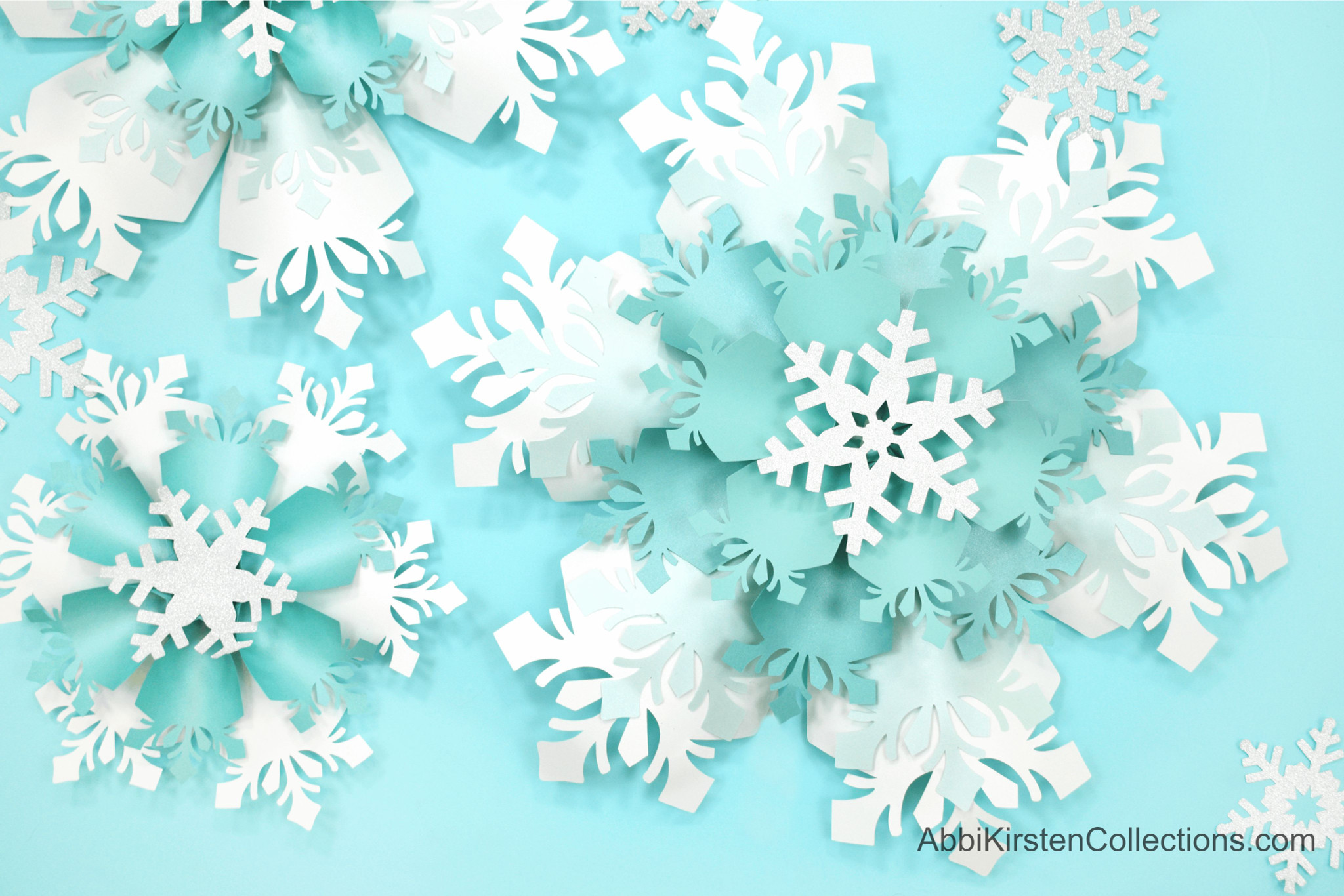 Giant Snowflake Template - Catching Colorflies