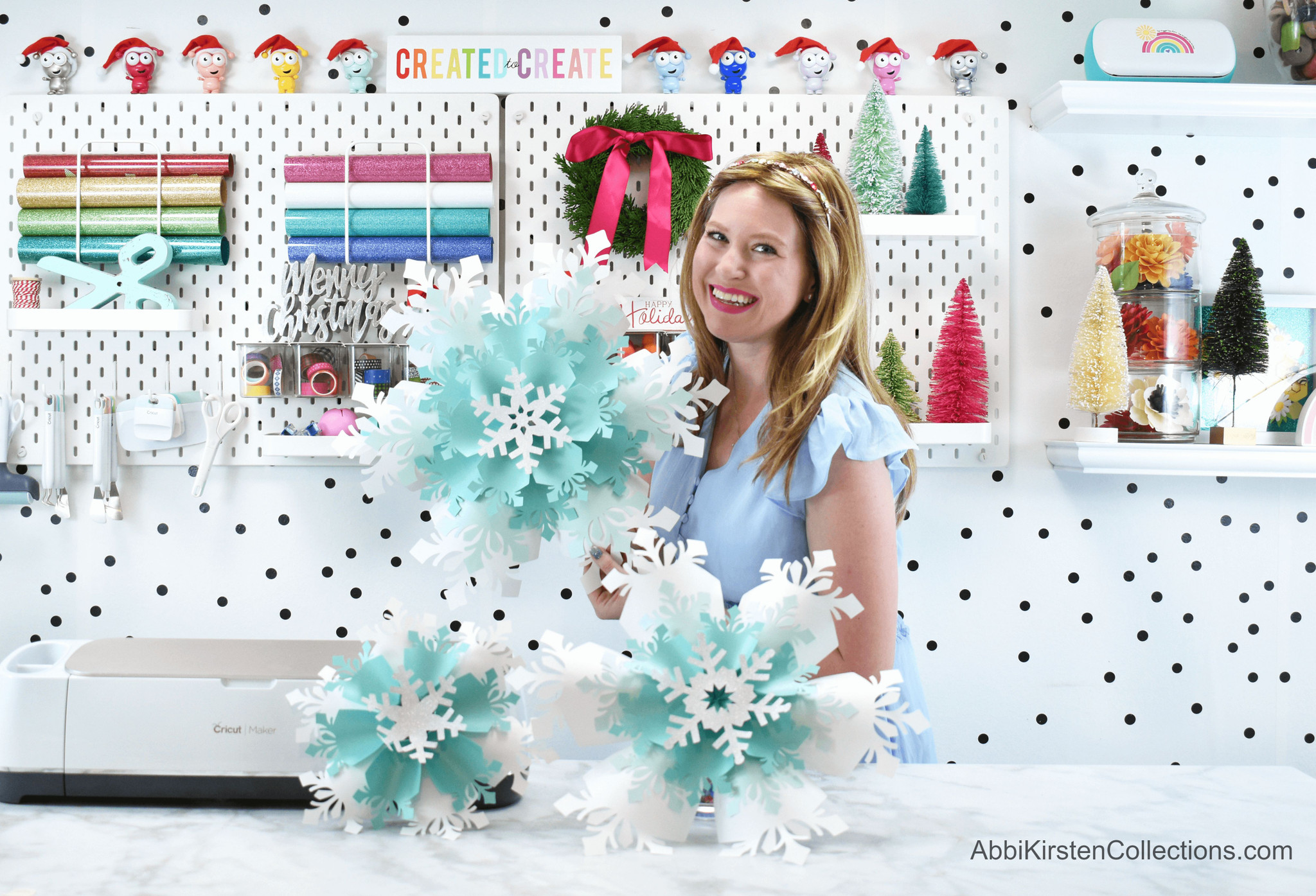 Giant Snowflake Template - Catching Colorflies