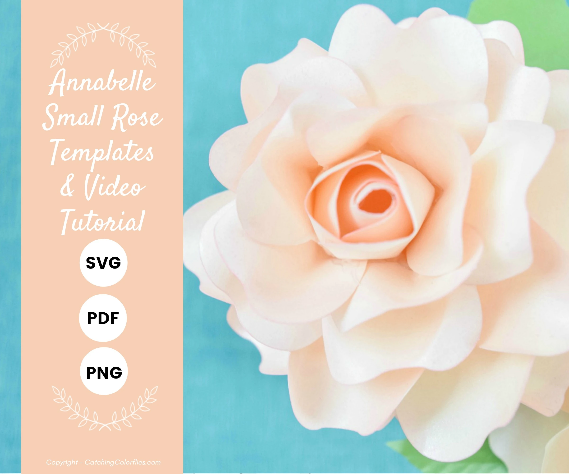 Garden Paper Rose Templates - Catching Colorflies