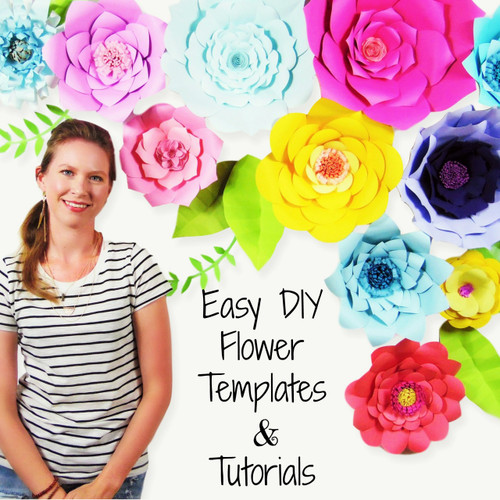 Large Set of 8 Giant Flower Templates - Catching Colorflies