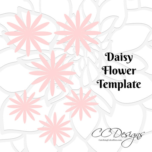 Small Daisy Flower Template Catching Colorflies