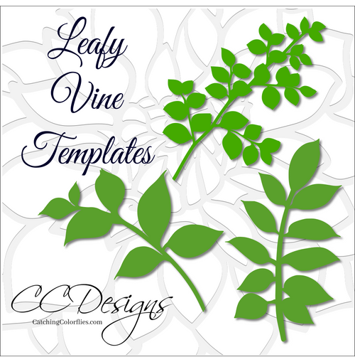 Leafy Vine Set, Leaf SVG Template - Catching Colorflies