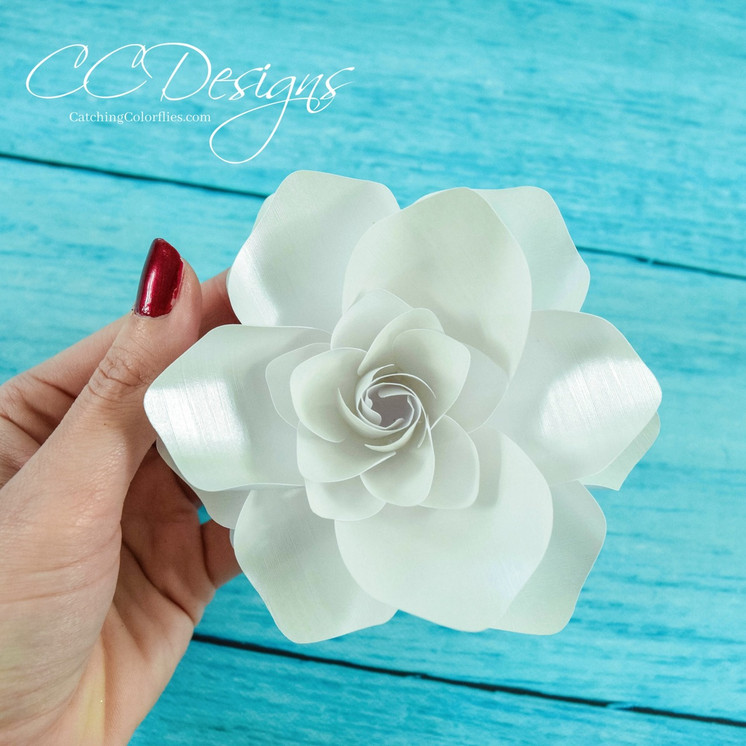 Small Gardenia Paper Flower Template - Catching Colorflies small-gardenia-paper-flower-template-catching-colorflies