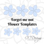 Forget me not paper flower templates 