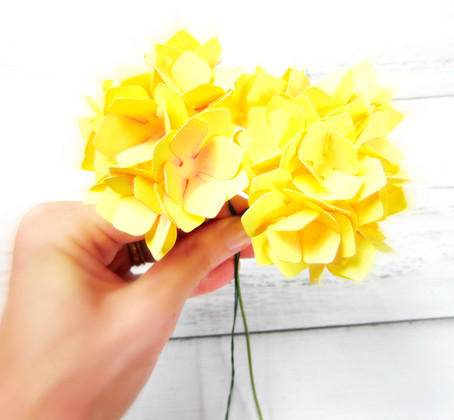 blog hydrangea paper flower template