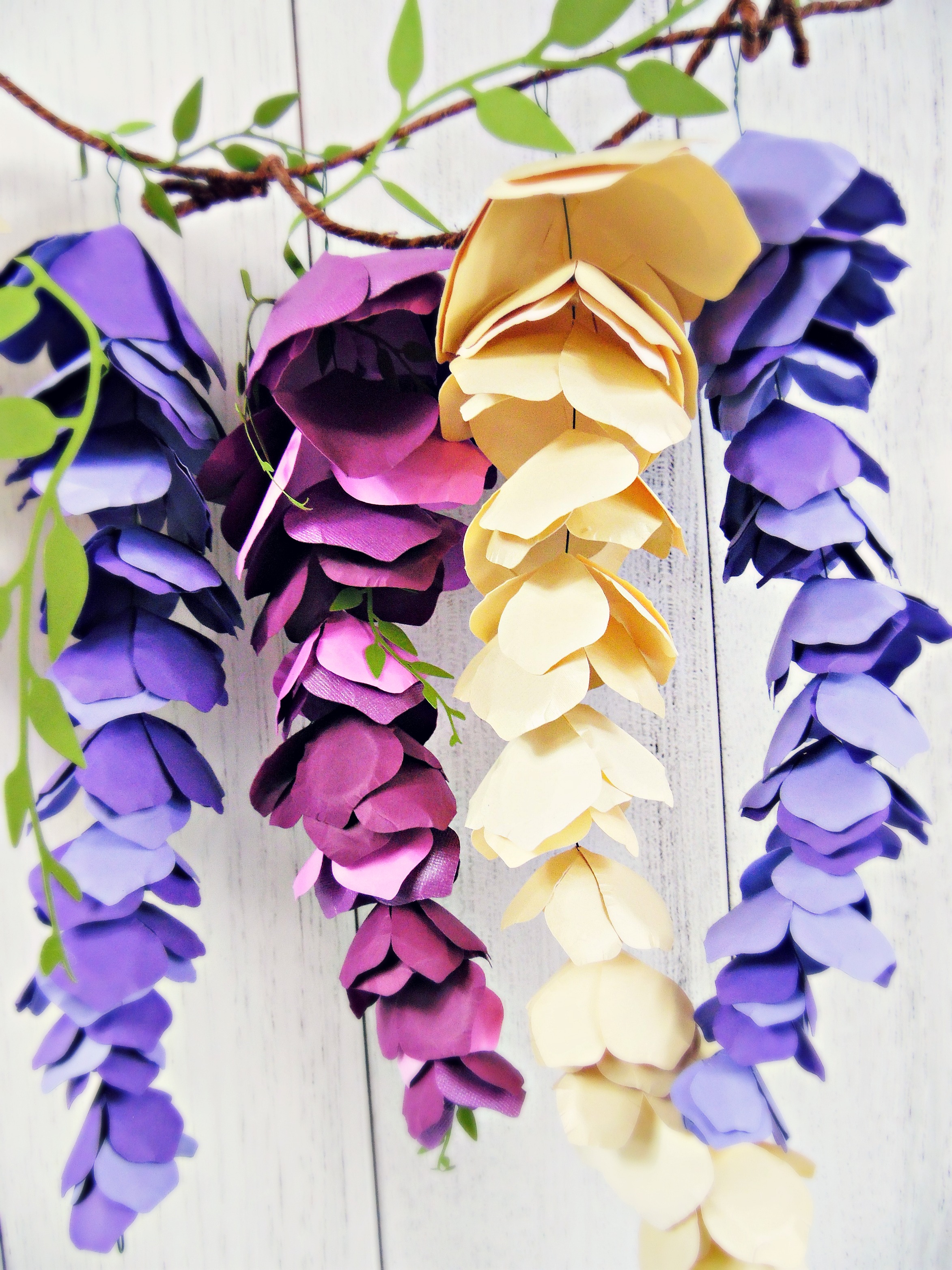 hanging paper wisteria tutorial templates catching