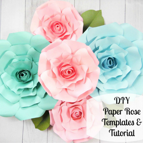 Giant Paper Rose Templates- Regina Style - Catching Colorflies