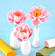 Crepe Peony Paper Flower Templates