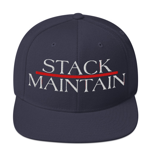 Stack & Maintain Snapback (navy/white/red)