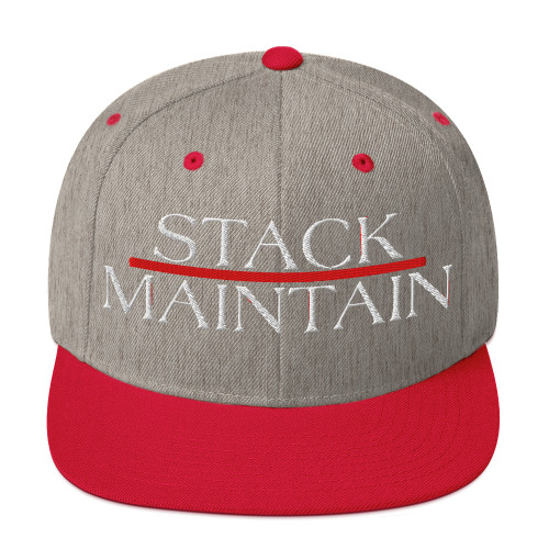 Stack & Maintain Snapback (grey/white/red/red)