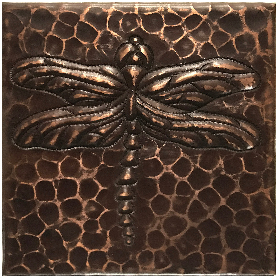 Copper Tile | Dragonfly Design | Copper Sinks Direct
